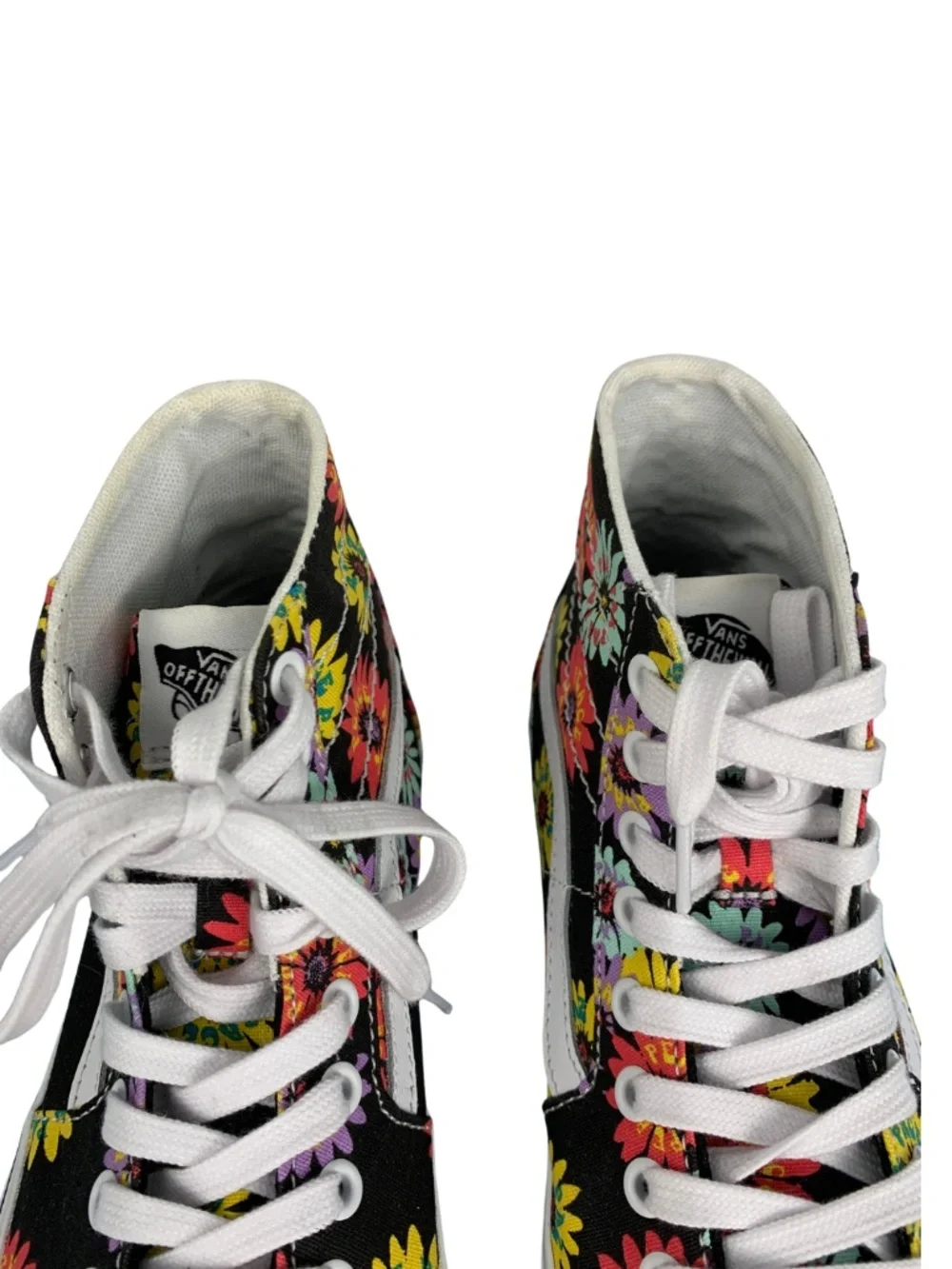 Vans Sk8 Hi-Tapered Peace Floral Sneakers Size 7 Retro Boho Y2K
